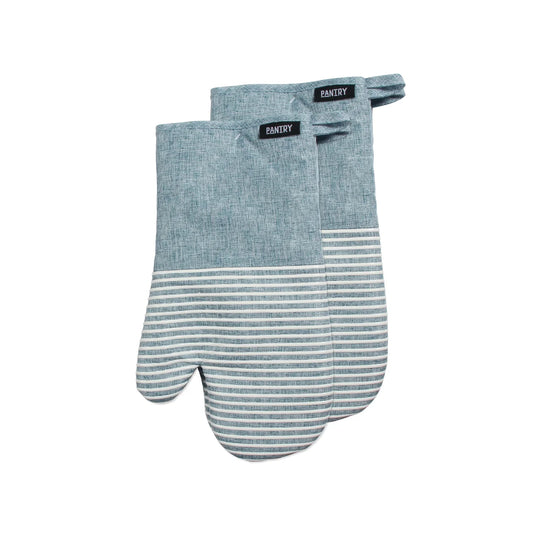 Chambray Essentials Oven Mitt s/2 - Blue