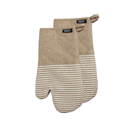 Chambray Essentials Oven Mitt s/2 - Tan