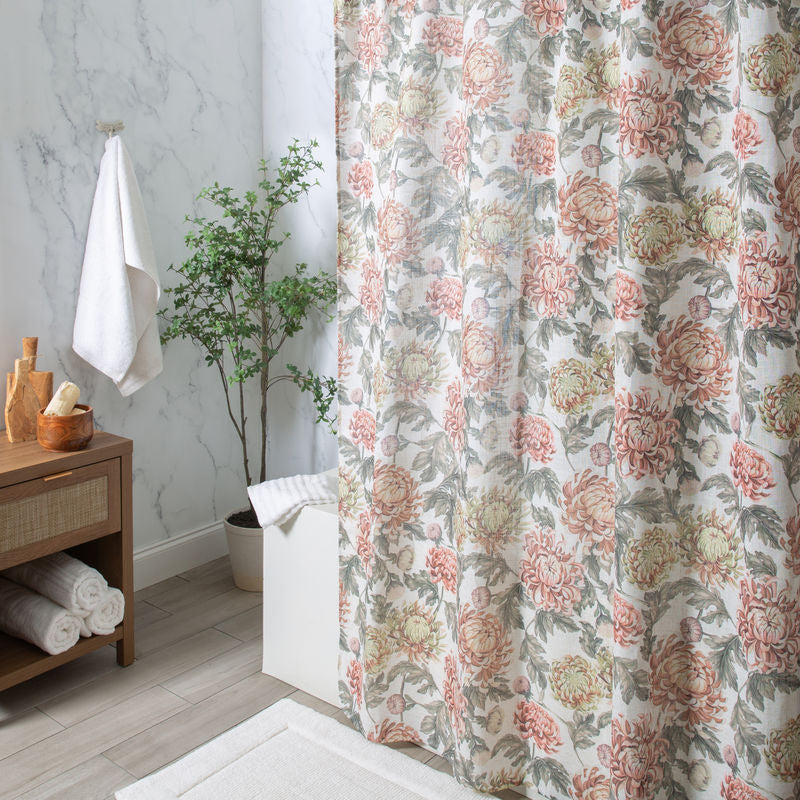 Fall Peony Shower Curtain 72" x 72"