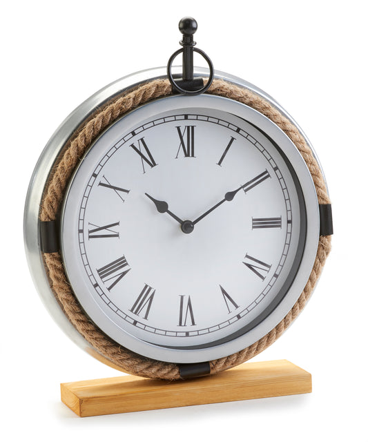Rope Wrapped Table Top Clock