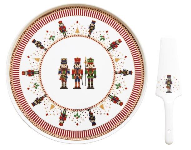 Nutcracker Cake Plate with Server