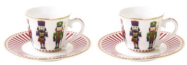 Nutcracker Cup and Saucer Set of 2