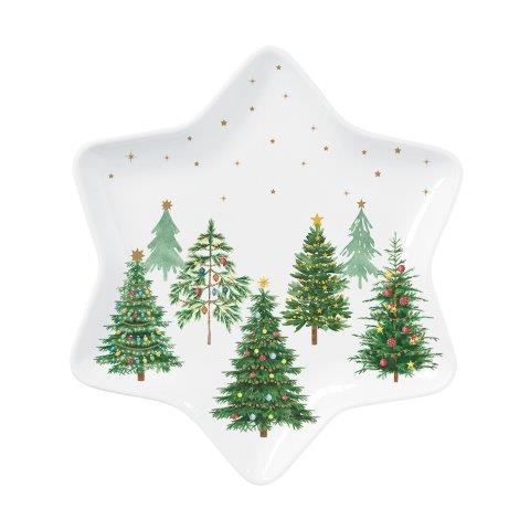 Festive Trees Star Plate