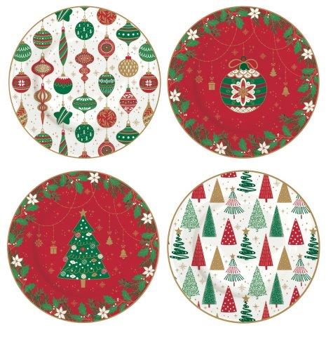 Jingle Bells Set of 4 Dessert Plates