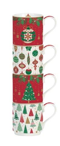 Jingle Bells Stacking Mug Set of 4
