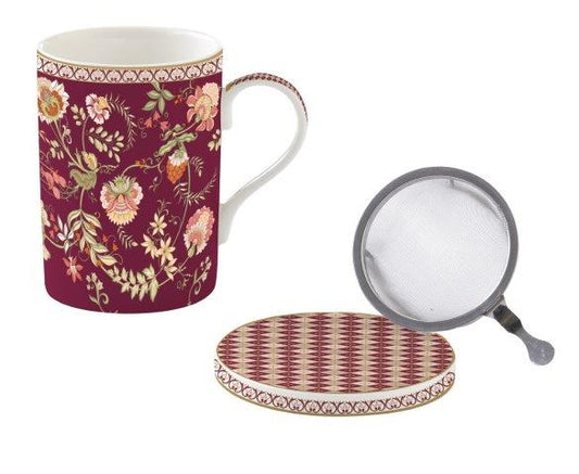 Infuser Mug Set - Burgundy