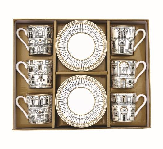 Palazzo Espresso Cup & Saucer S/6