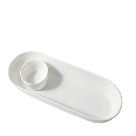 Chip and Dip Boat 15.8" 2 Piece