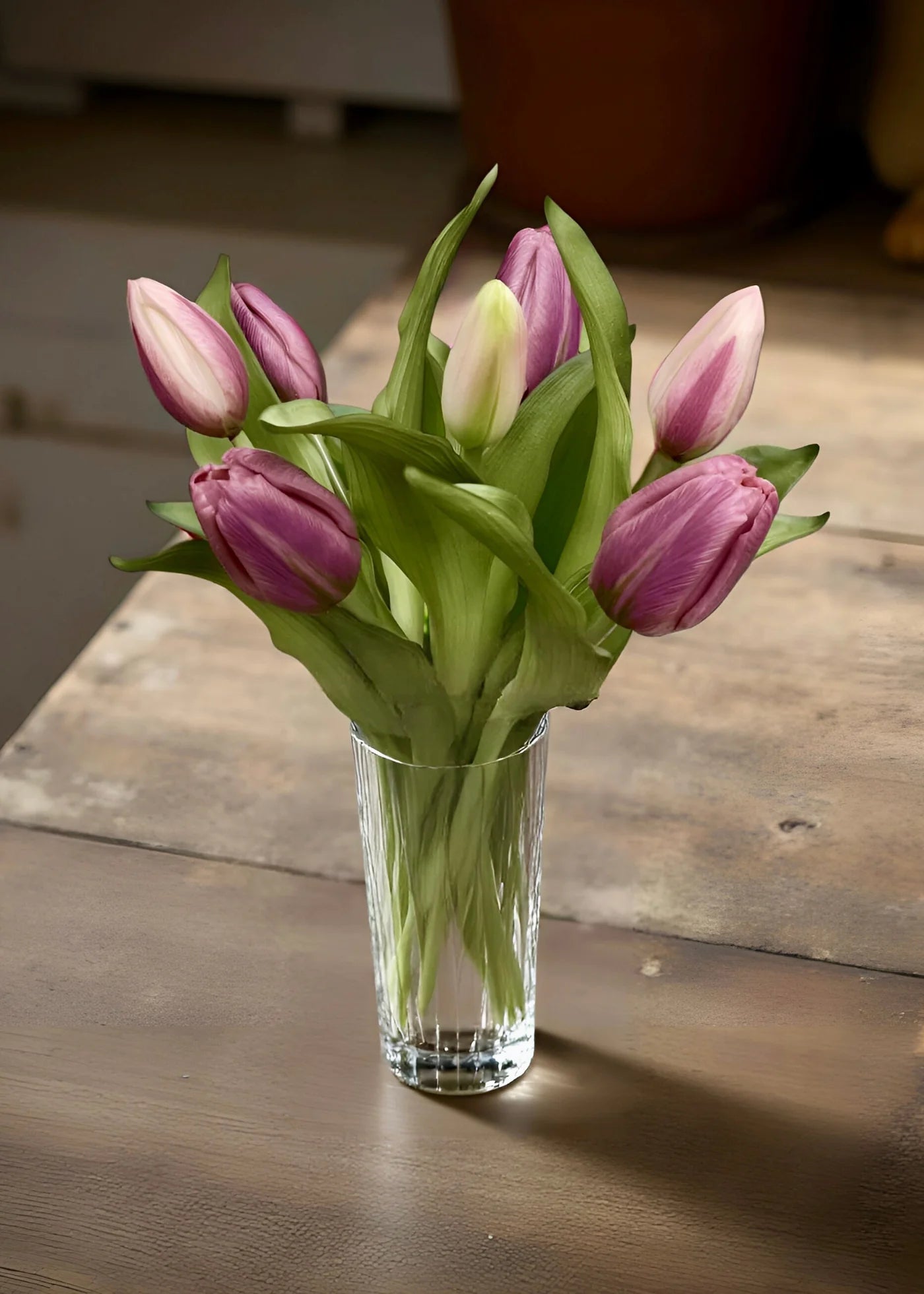 Fresh Touch Tulips - Light Plum 12 inch - Joshua & Company