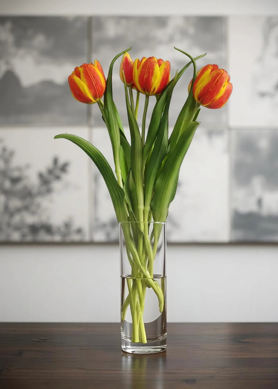 Fresh Touch Double Late Tulip Bundle - Orange/Yellow - Joshua & Company