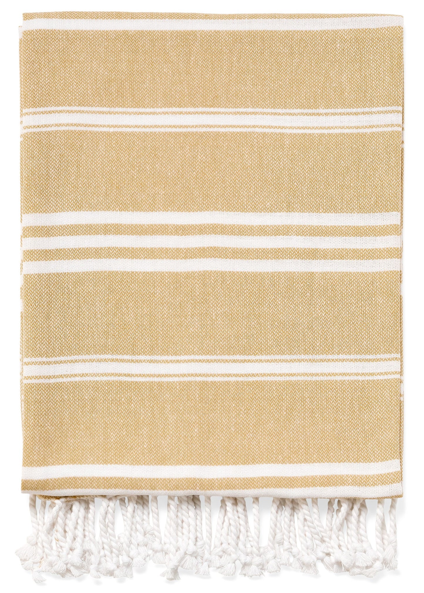 Yellow with White Striped Throw