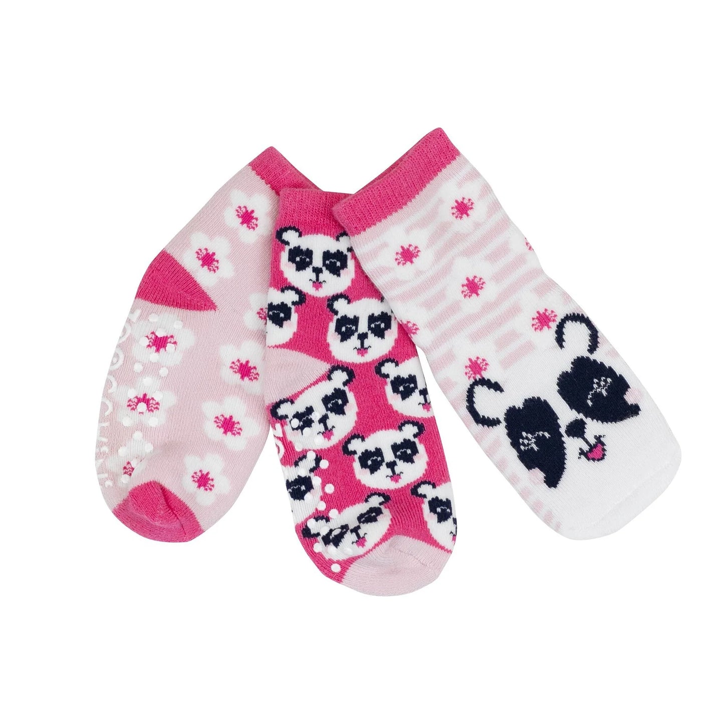 Baby and Toddler Socks 0-24 mos (3 Pairs) - Panda