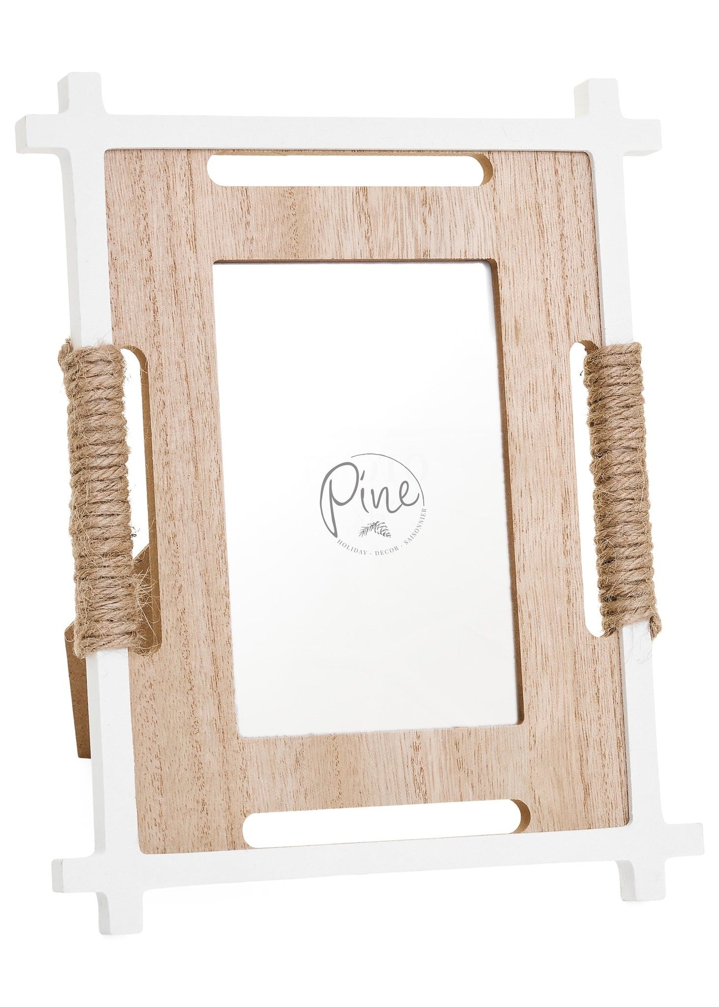 Natural and White Photo Frame