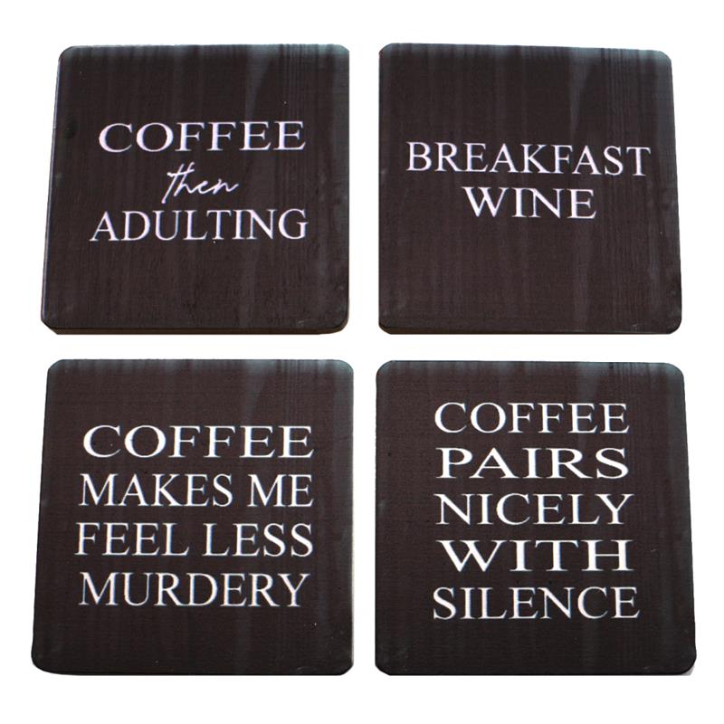 Coffee Coasters s/4 Assorted