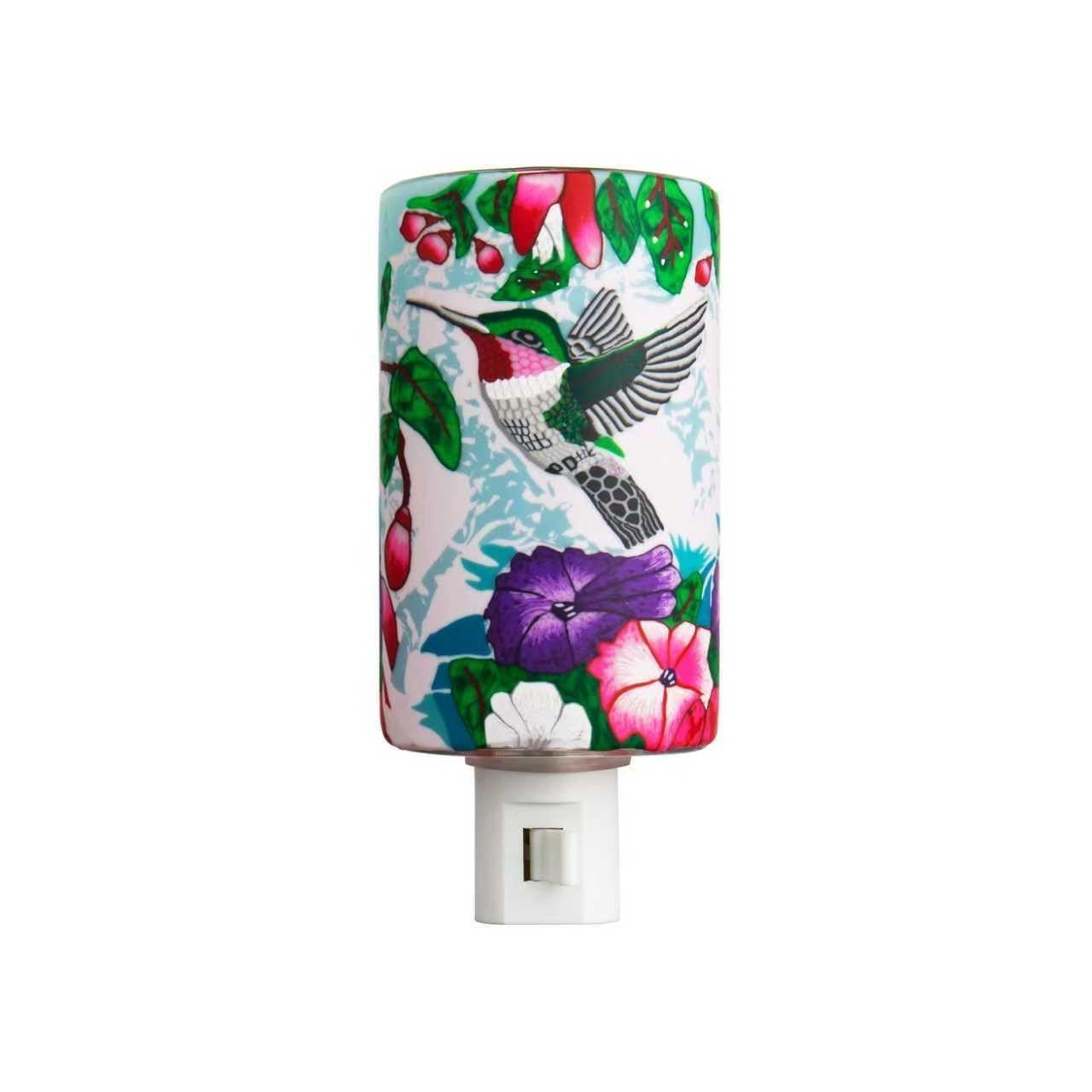 Glass Night Light - Hummingbird