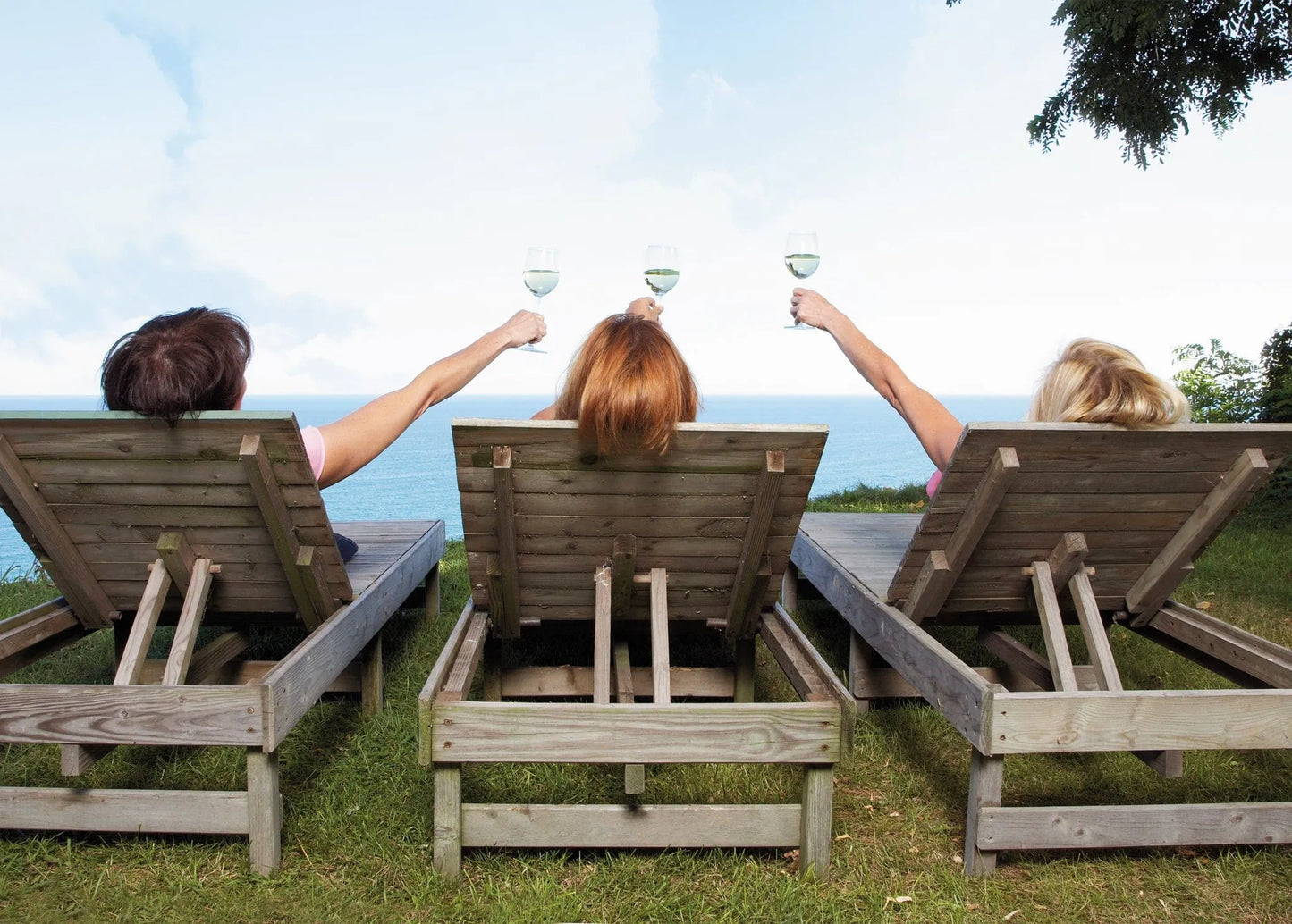 Birthday Card- Wine Toasting Threesome