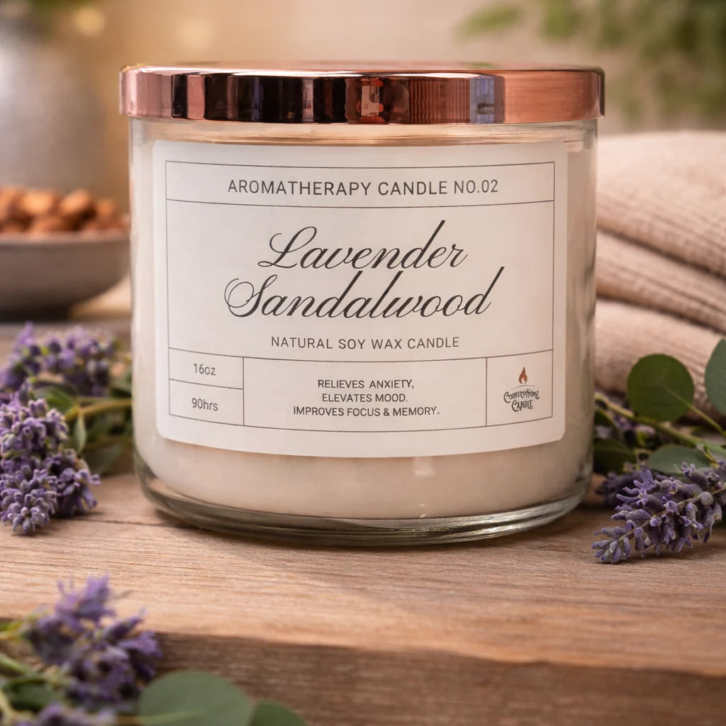Two Wick Soy Candle - Lavender Sandalwood