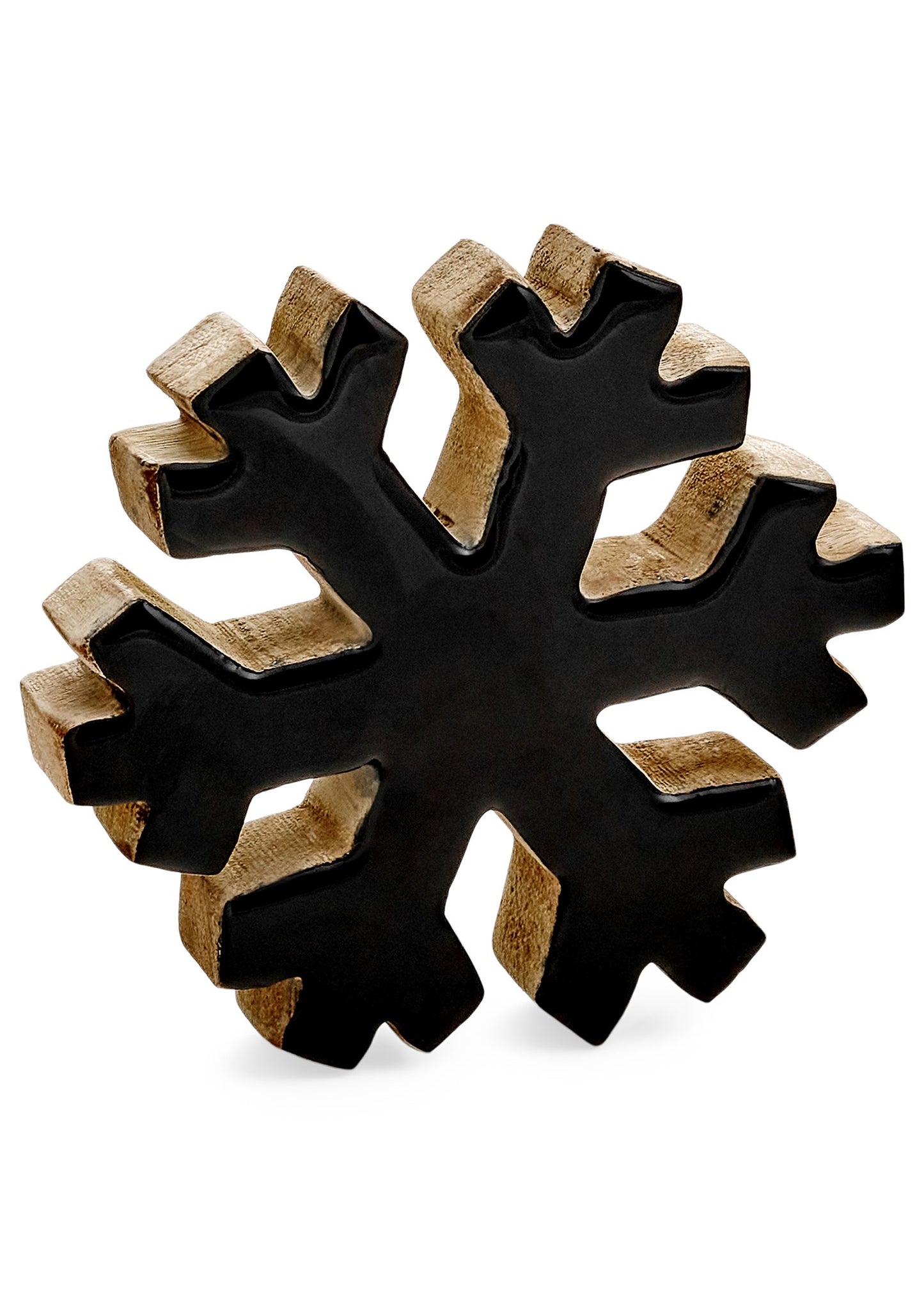 Black Snowflake Shelf Sitter