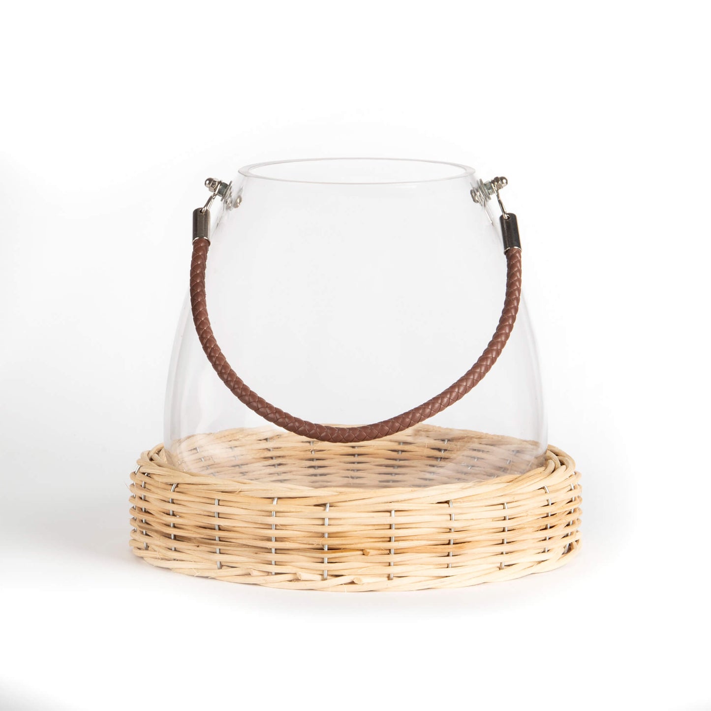 Glass Jar on Willow Base (2 Sizes)