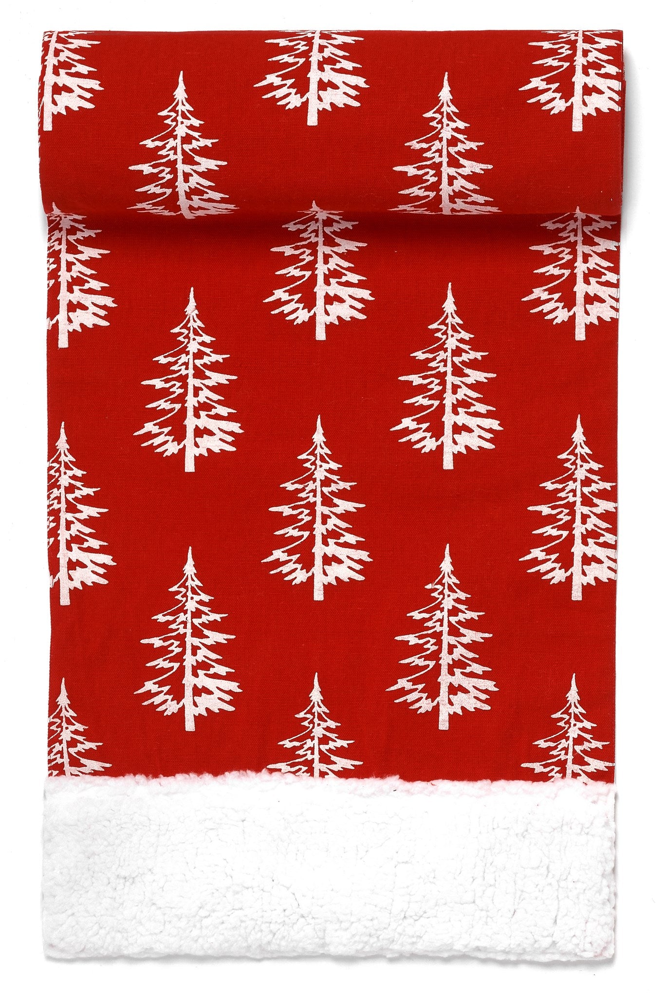 Red with Trees Table Runner