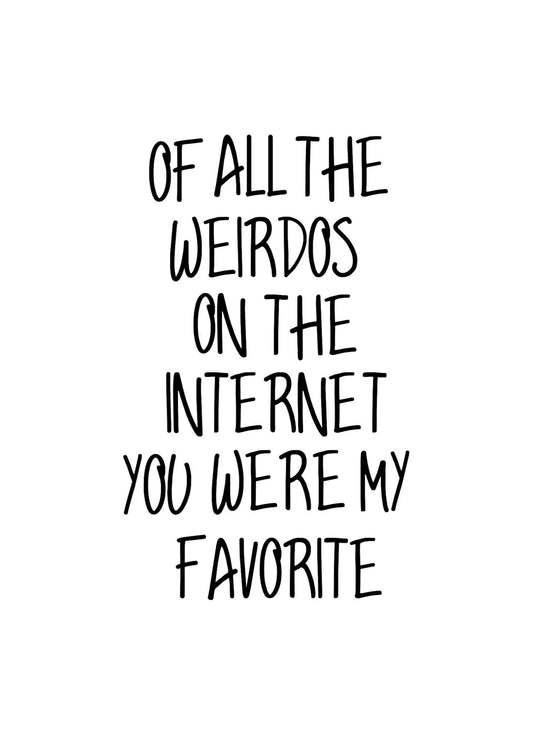 Anniversary Card - Weirdos