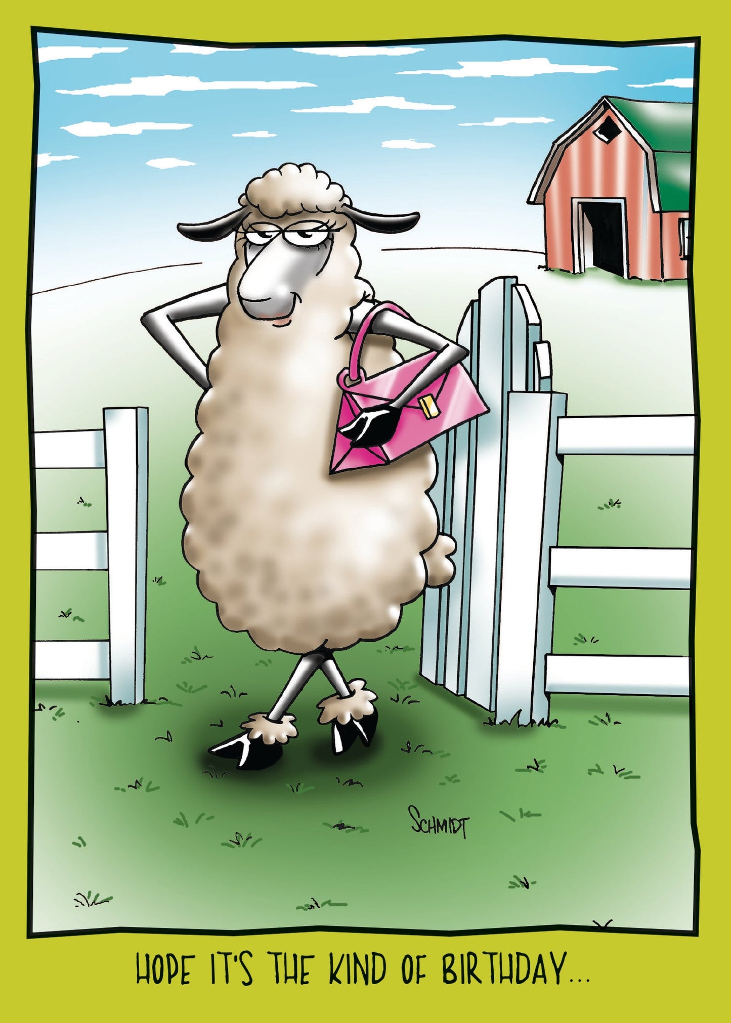 Birthday Card - Sheep Ready To Hit The Town