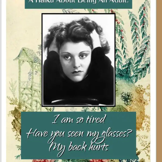 Adult Haiku- Birthday Card