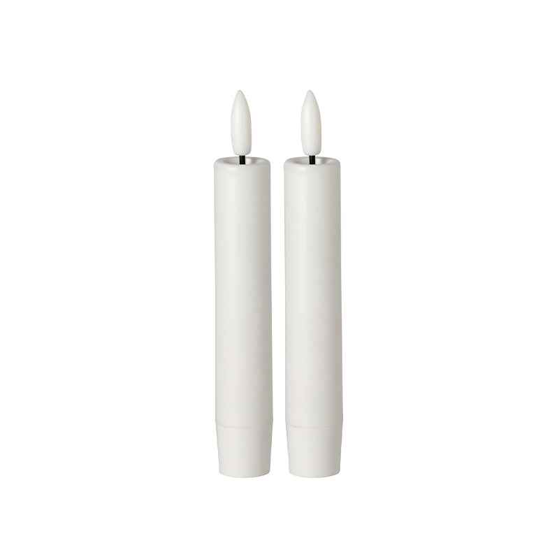 White LED Dinner Candle 6" (Set of 2)