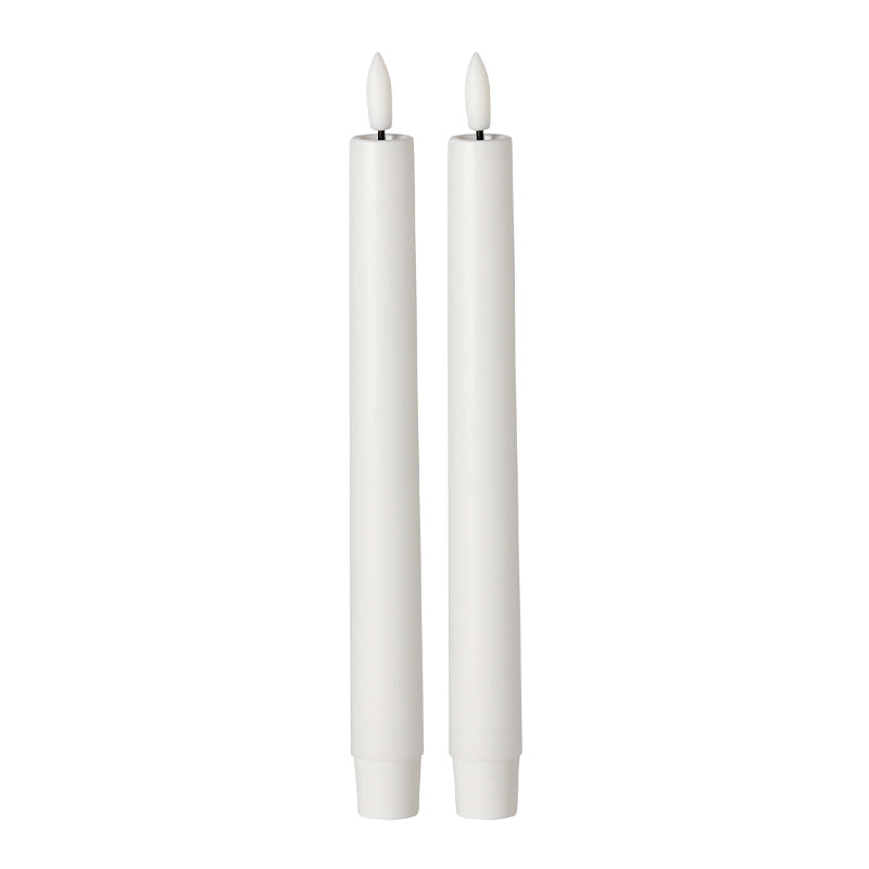 White LED Dinner Candle 10" (Set of 2)