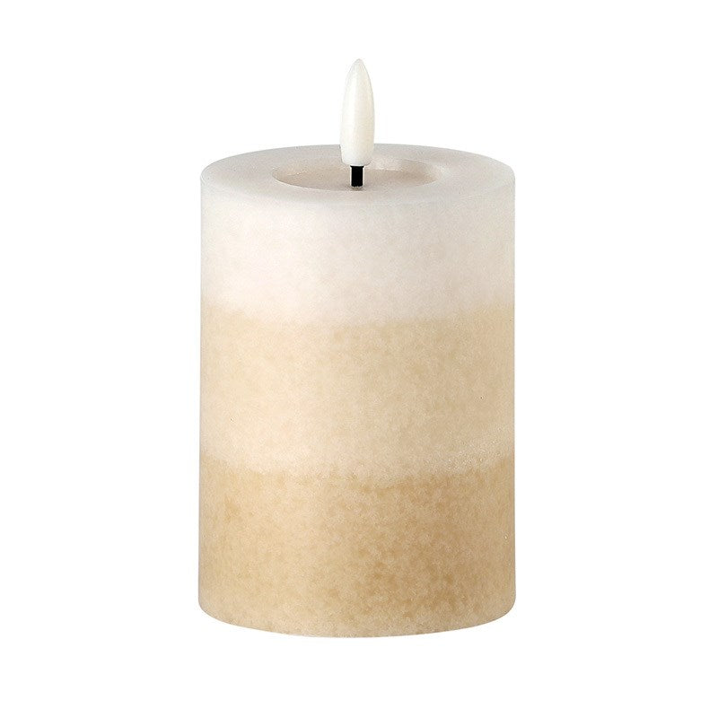 Amber Ombre LED Flameless Candle 3x4"