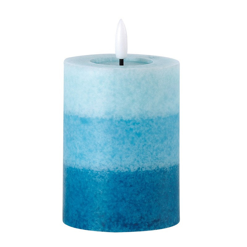 Blue Ombre LED Flameless Candle 3x4" - Joshua & Company