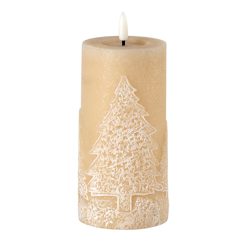 Amber Tree LED Candle 3x6"
