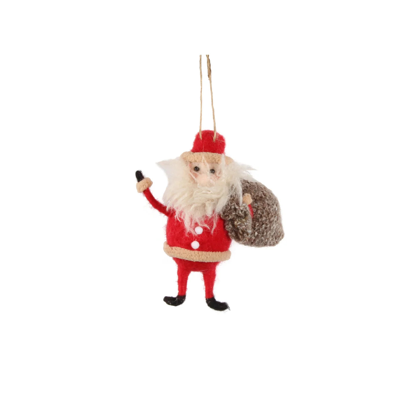 Merry Santa Felt Ornament