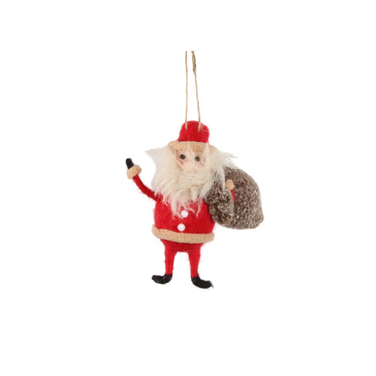 Merry Santa Felt Ornament