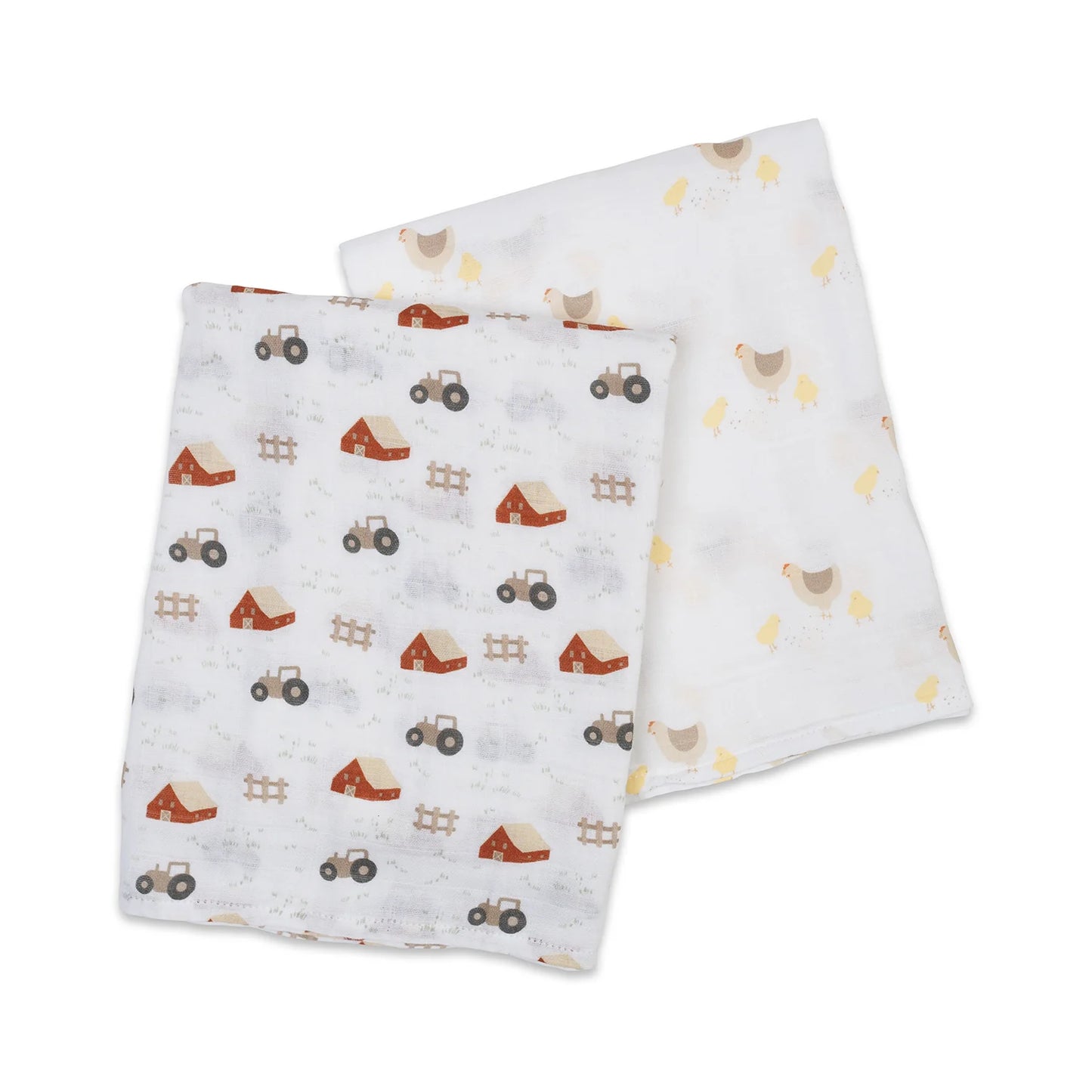 Lulujo Barnyard & Hen Swaddling Blankets