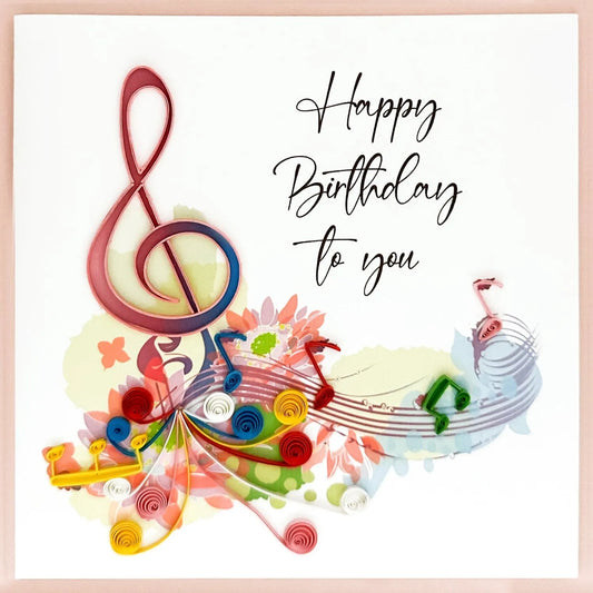Quilling Card - Treble Clef Birthday