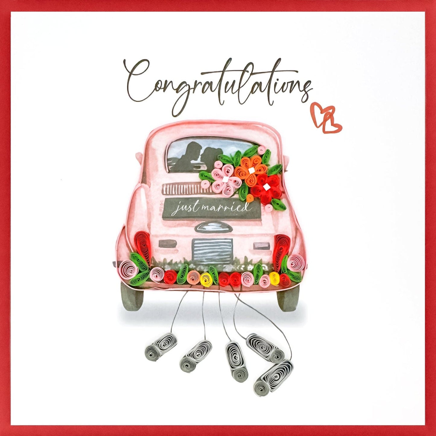 Pink Bug Quilling Paper Art - Wedding