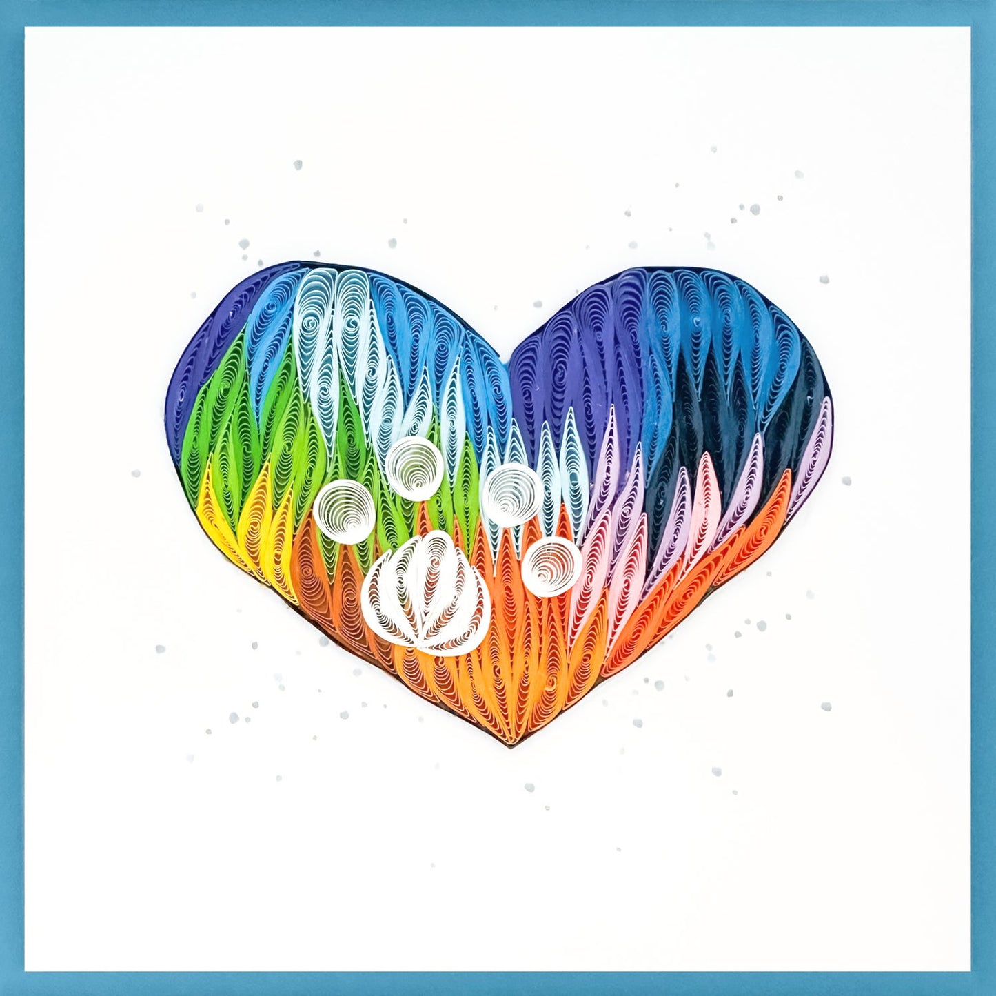 Quilling Card - Paw Print Heart