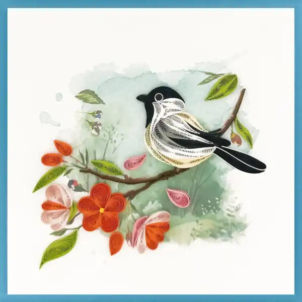 Quilling Card - Chickadee