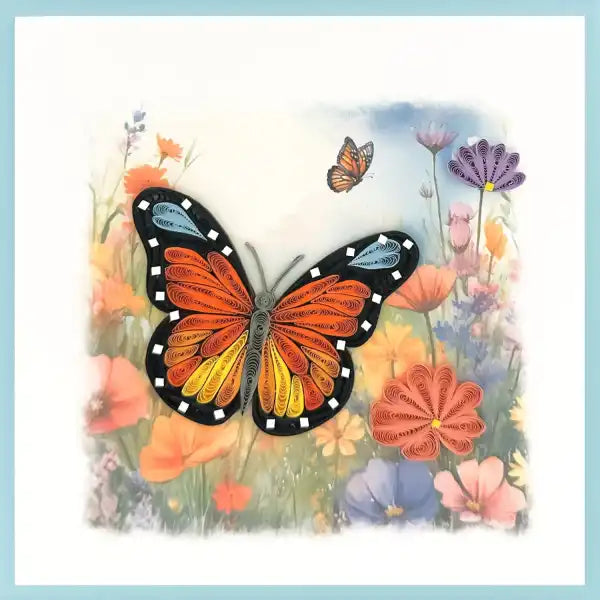 Quilling Card -Wild Flower Butterfly
