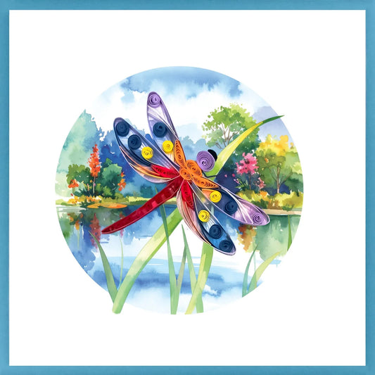 Quilling Card - Dragonfly Pond