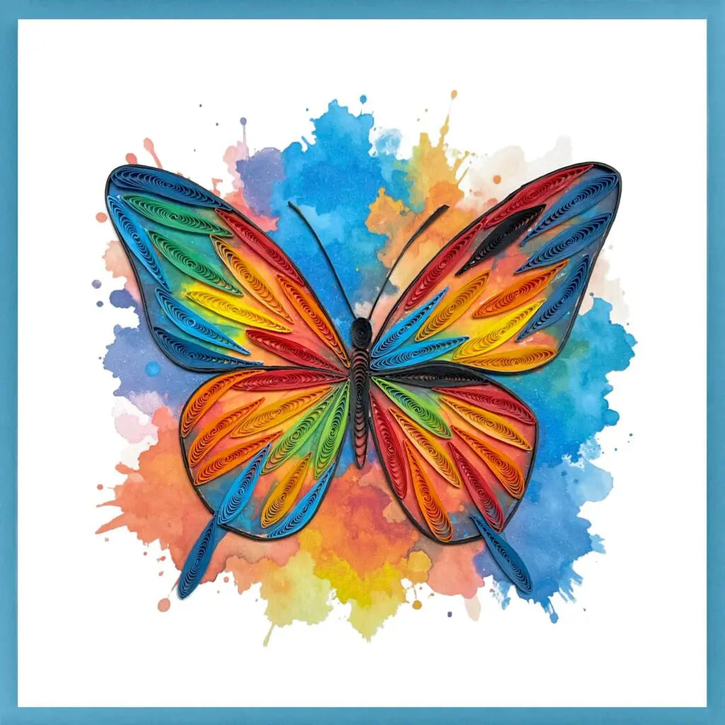 Quilling Card - Bright Butterfly Blank