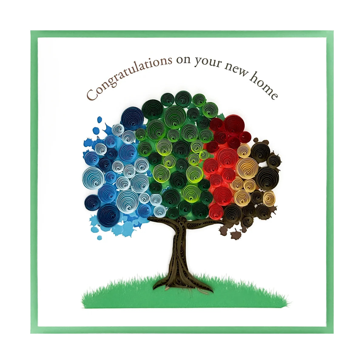 Blooming Tree Quilling Paper Art Card - New Home