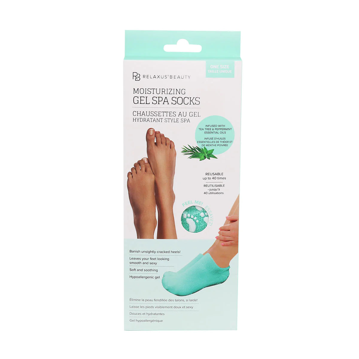 Moisturizing Gel Spa Socks - Mint