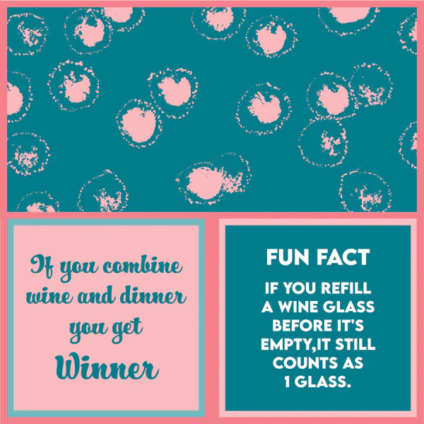 Humorous Reversible Cocktail Napkin Refill Wine