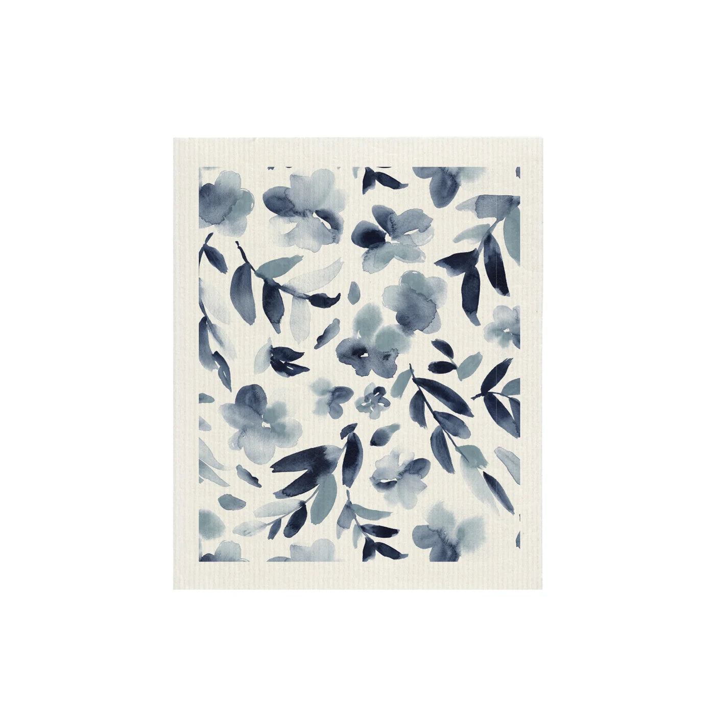 Watercolour Blue Floral Sponge Cloth