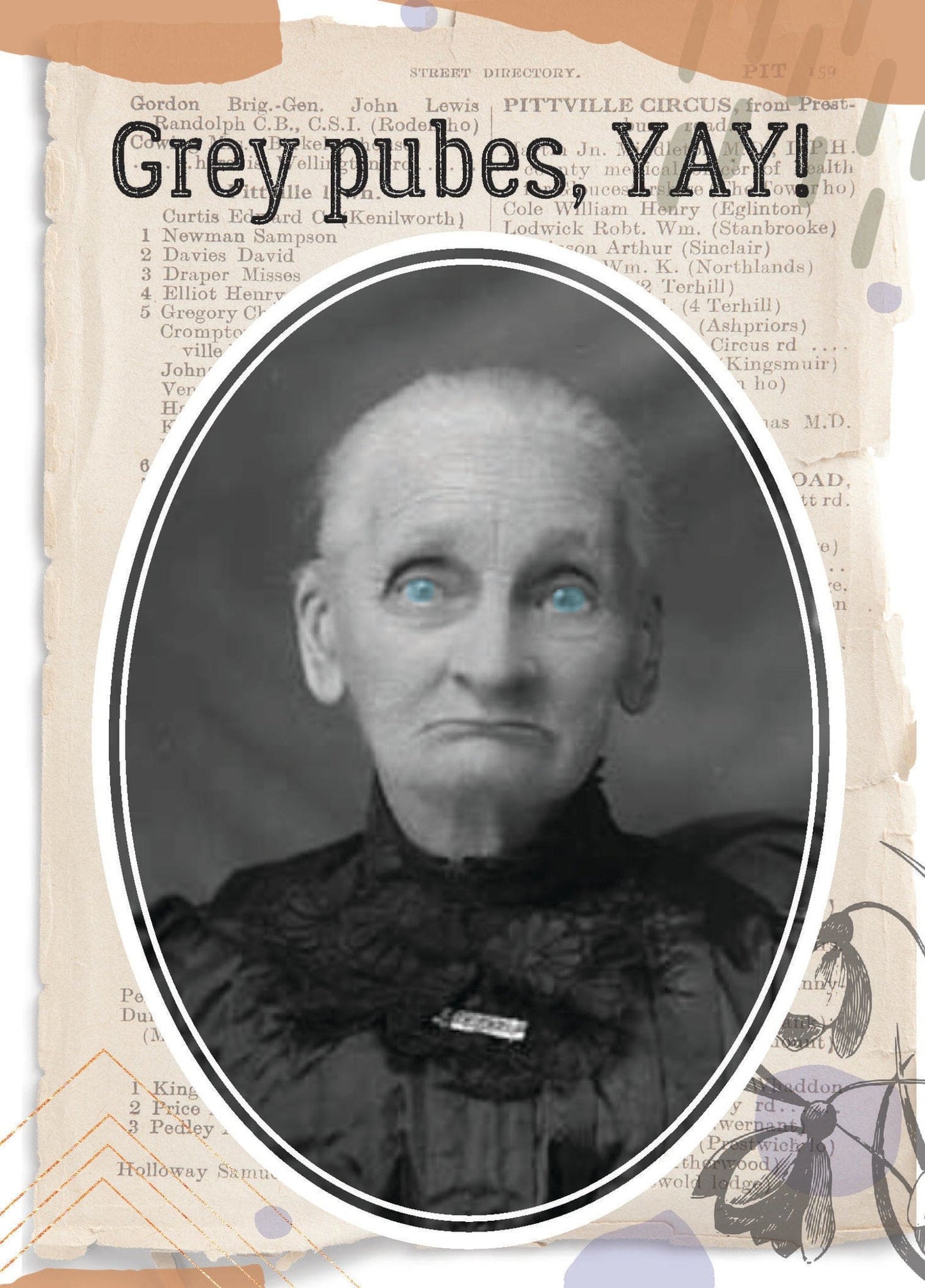 Birthday Card - Grey Pubes