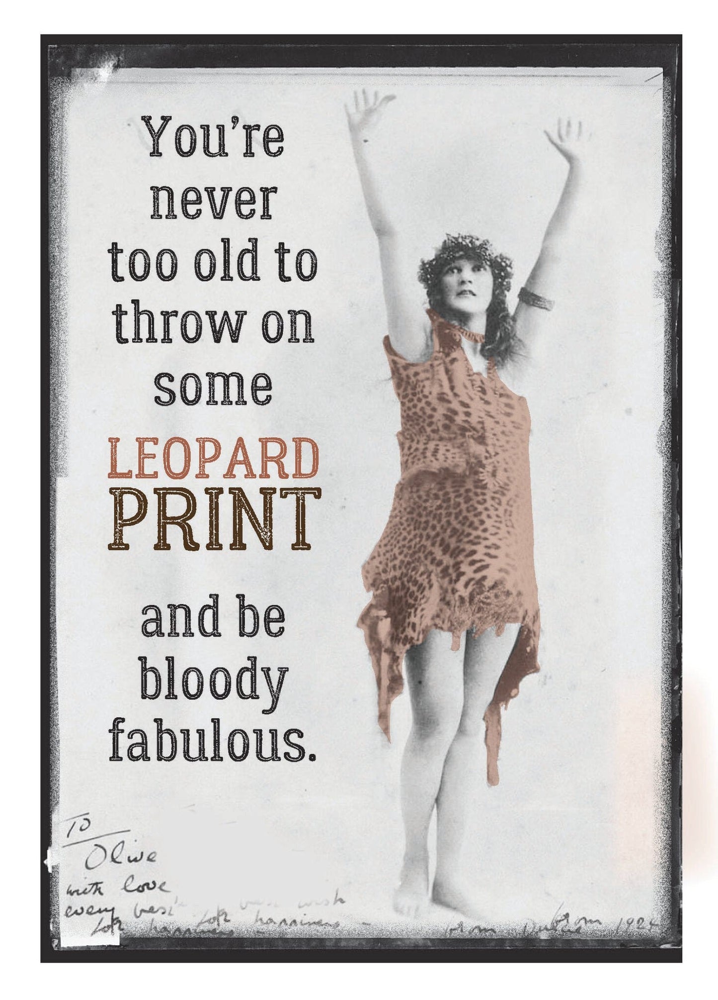 Birthday Card - Leopard Print