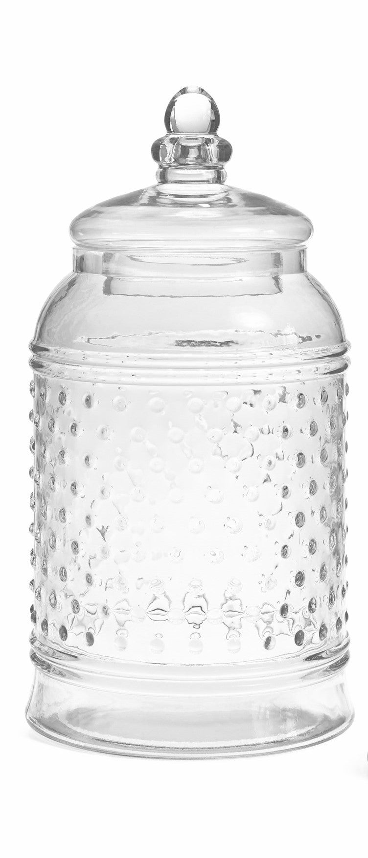 Textured Clear Glass Jar- Assorted Sizes