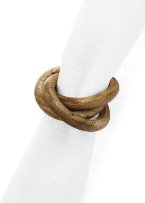 Wood Circles Napkin Ring (s/4)